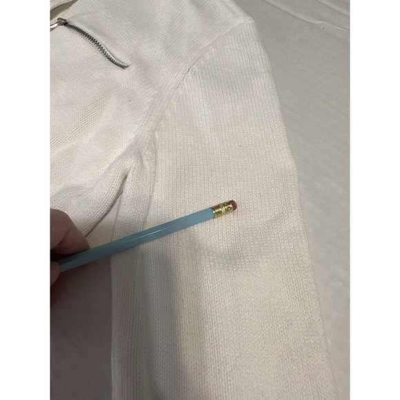 Lauren Ralph Lauren Petite Jacket Women's Size P/P White Button Down Zip Pocket - Picture 15 of 16